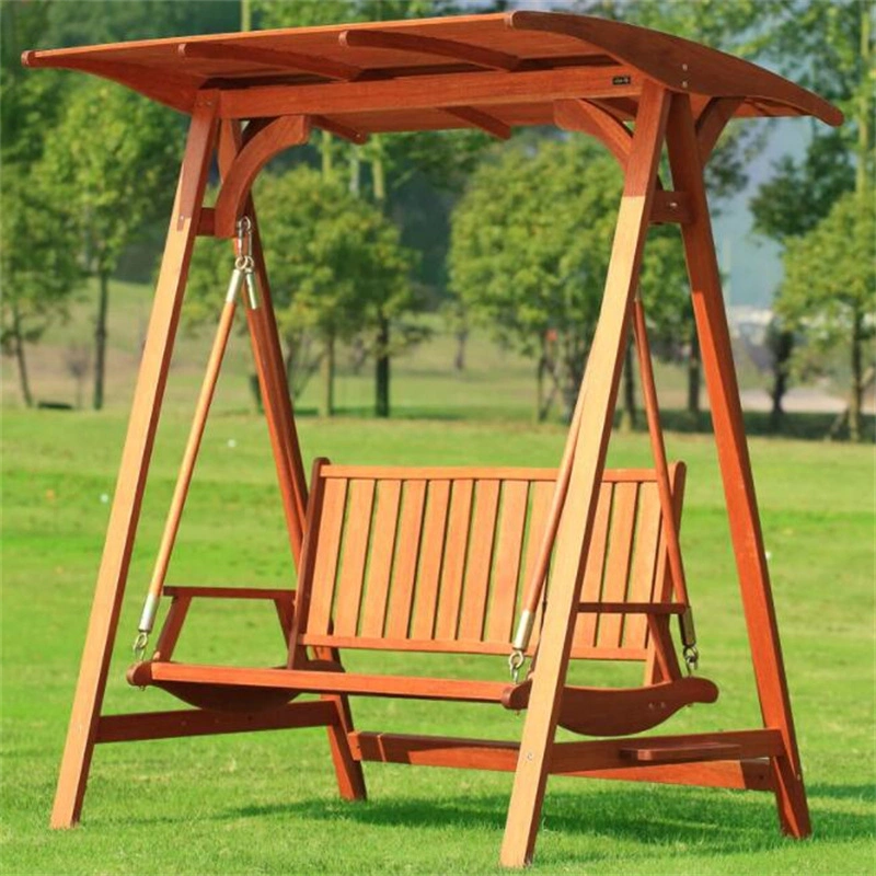 Solid Wood Rocking Chair Outdoor Double Hanging Chair Patio Swing