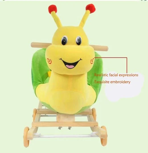 Plush Toy Snail Wooden Rocking Chair Baby Products Rocking Horse Car