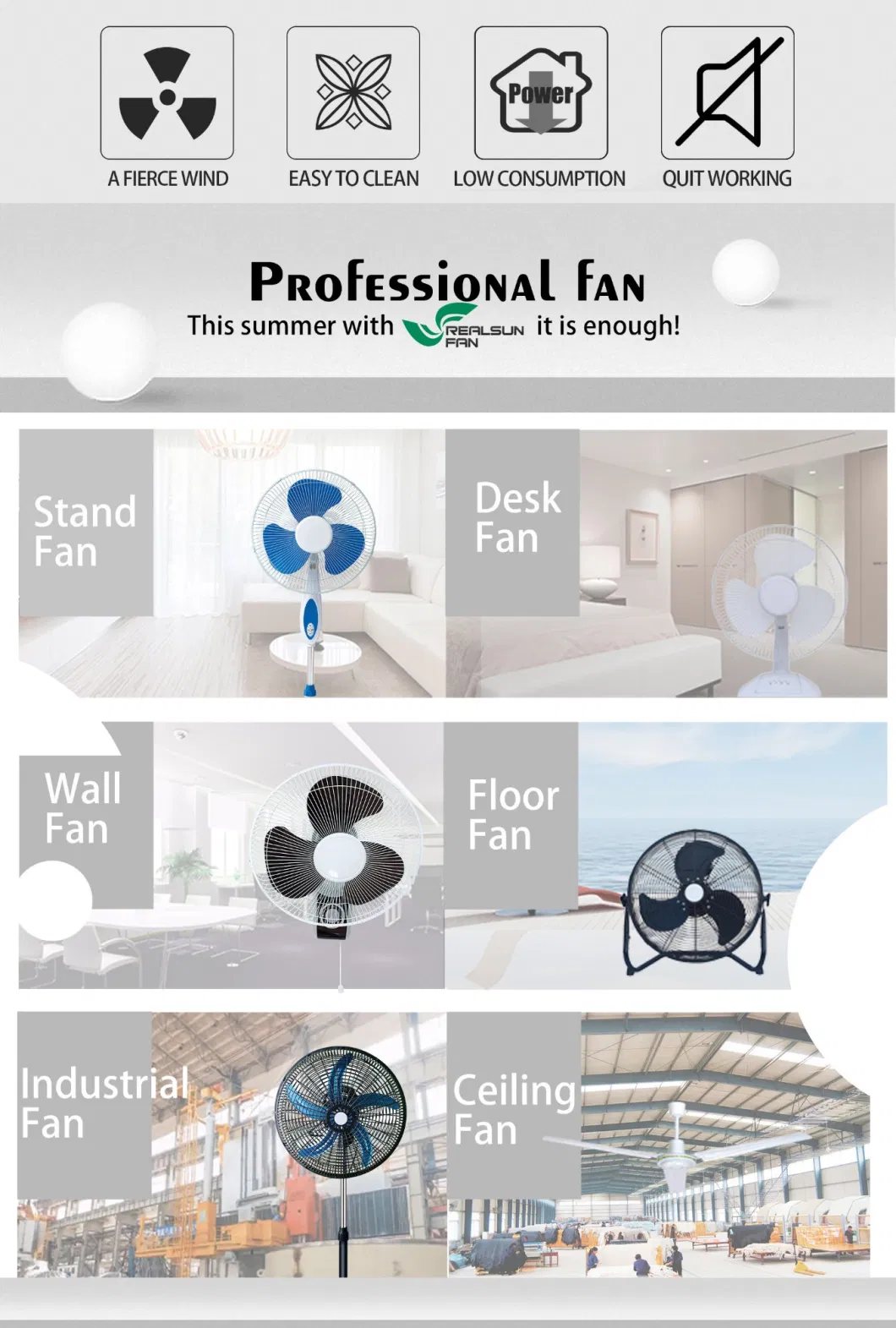 360degree Oscillation Stand Fan with Quiet Working Motor 18inch 3 in 1 Fan