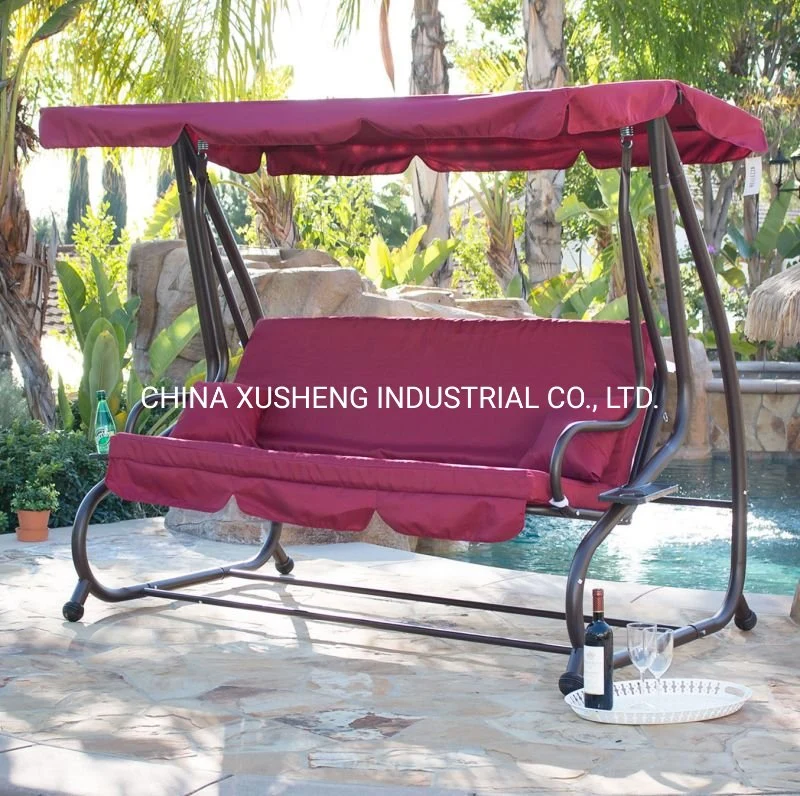 Deluxe 3 Seater Patio Garden Swing Chair/Bed with 2 Pillows