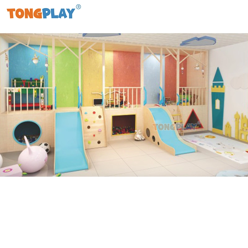 Kids Toys Furniture Climbing Frame with Slide Indoor Playground Equipment Loft Wood