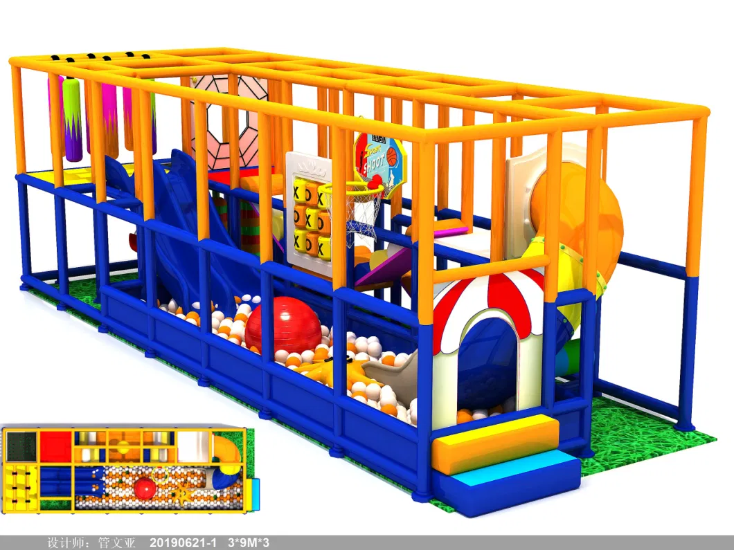 Indoor Playground Tube Slide and Ball Pit