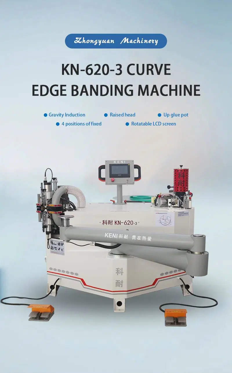 Woodworking Machinery Swing Arm Double Sided Glue Speed Edge Banding Machine