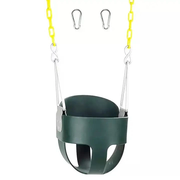 Heavy-Duty Fully Assembled High Back Full Bucket Toddler Swing with Coated Swing Chains