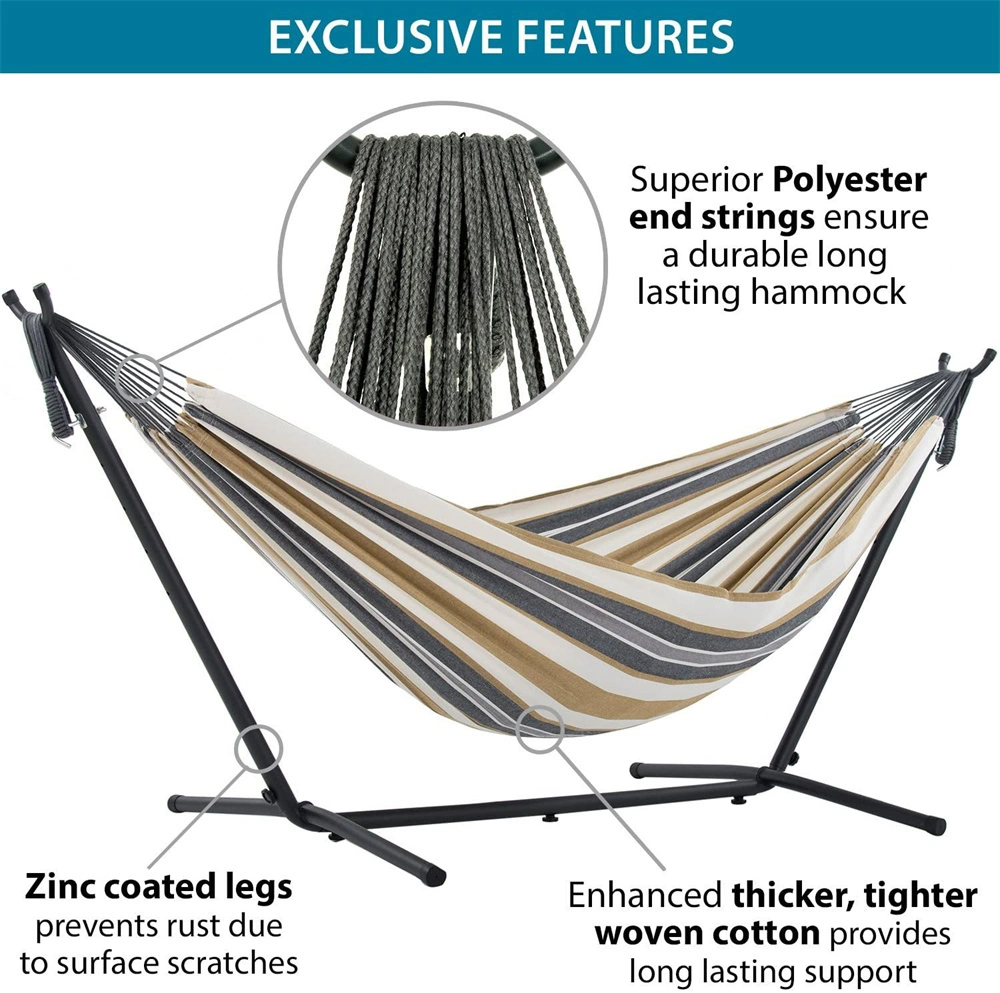 Cotton Hammock Stand Swing Chair Outdoor Garden Foldable Camping Swing