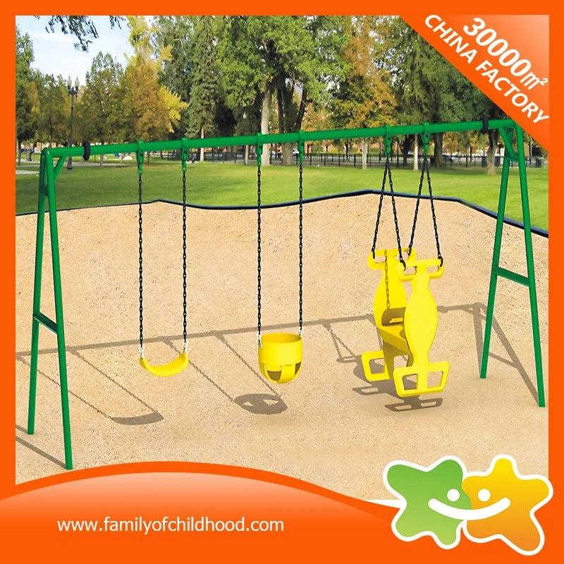 Mini Outdoor Playground Equipment Swings with Baby Safety Seat
