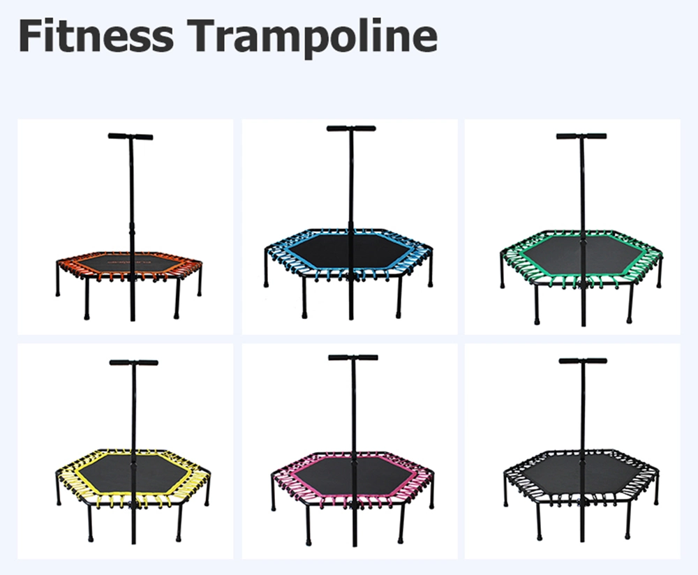 Funjump Fitness Multicolor Trampoline 8FT 10FT Outdoor Garden Trampoline with Safety Enclosure Net