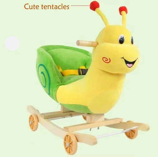 Plush Toy Snail Wooden Rocking Chair Baby Products Rocking Horse Car