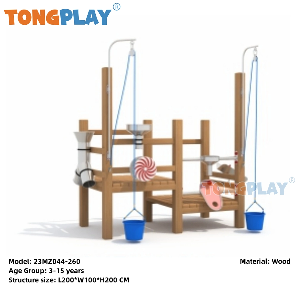 Tongplay Kids Outdoor Play Set Wood Playground Games Fitness Training Equipment for Fun