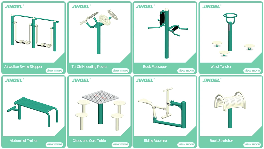 Jinoel Double Tai Chi Wheel Factory Manufacturer Safety Sports Outdoor Park Workout Equipment Outdoor Gym Equipment Park Fitness Equipment