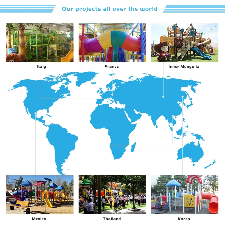 Amusement Equipment Outdoor Playground with Tube Slide and Climbing Net