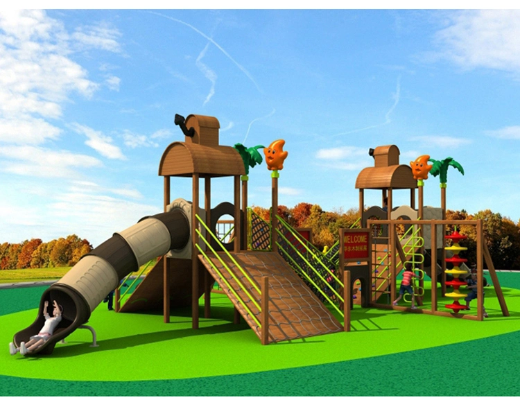 Wooden School Outdoor Professional Playground Tube Slide Mould Equipment for Sale