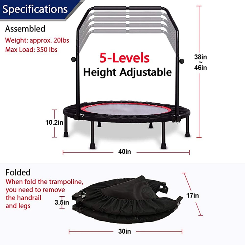 Fun Mini Trampoline Bungee Fitness Outdoor Indoor for Adults
