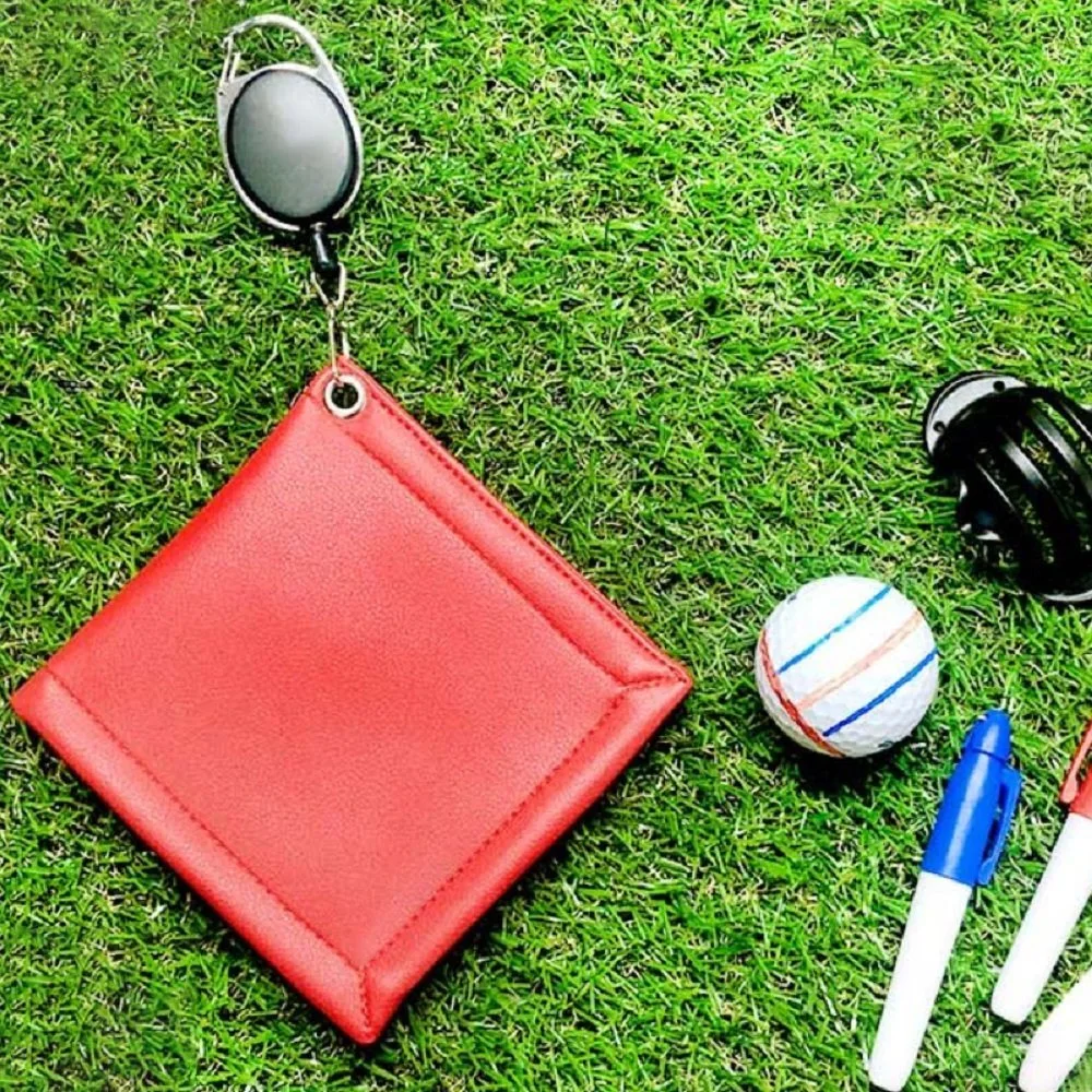 Portable Cleaning Tool Golf Easy Pull Rope Golf Ball Cleaning Towel Square Bl18279