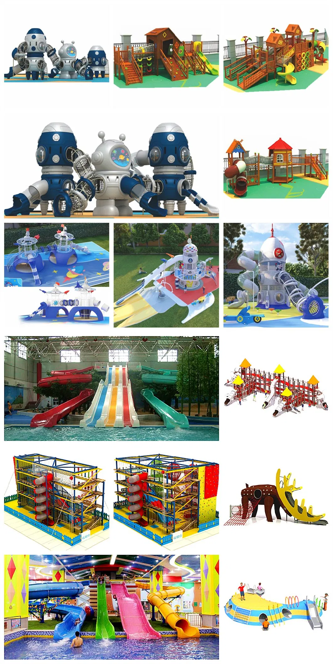 Kids Outdoor Playground Equipment Community Park Plastic Slide Climbing Kl05