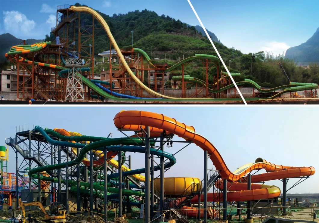 Family Wave Pool Water Slide for Amusement Water Park Water Play Equipment