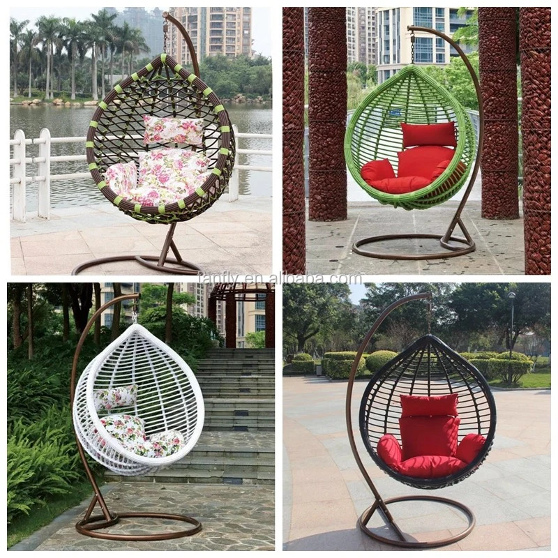 Rattan Hanging Patio Swings Two Seaters Chair Garden Swing