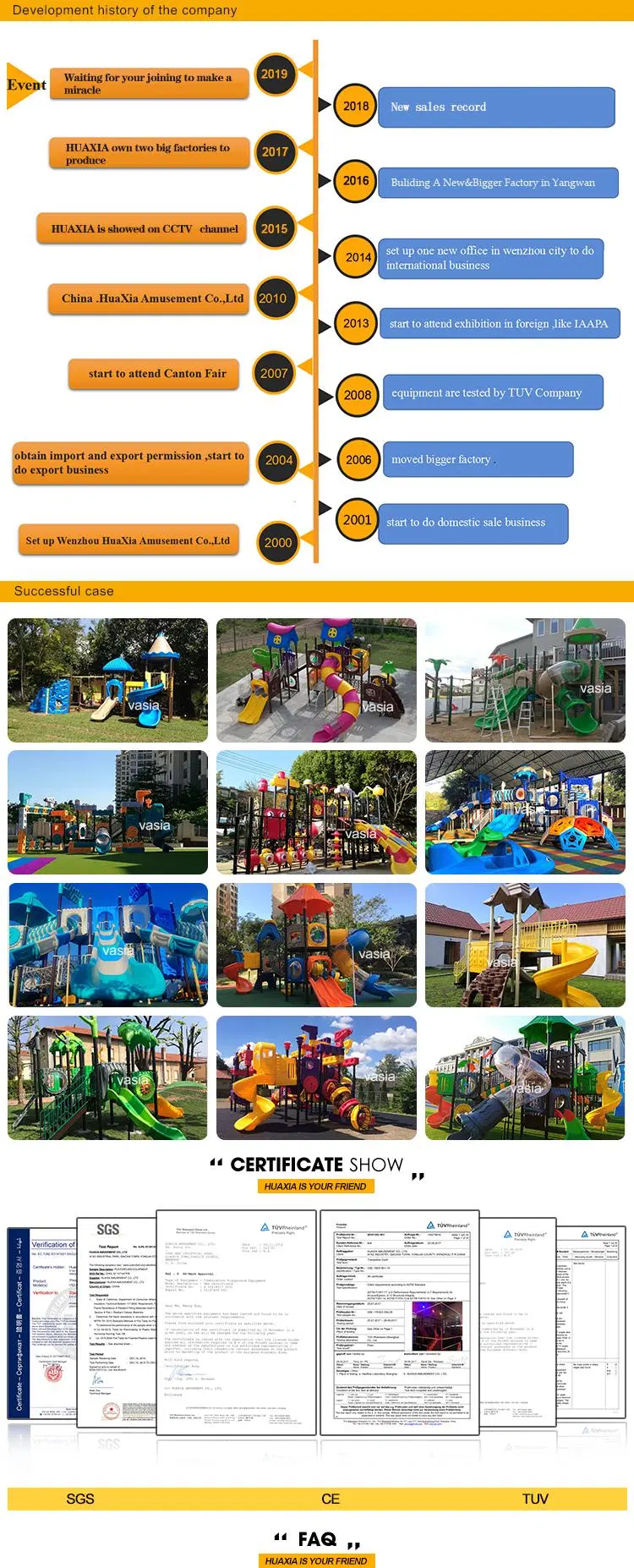 New Design Luxury Kids Plastic Theme Park Outdoor Playground Climbing Plastic Slide