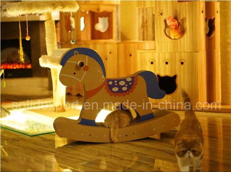 Children&prime;s Fluting Paper Rocking Horse Teach Toys Safety Creative Paper Rocking Pony