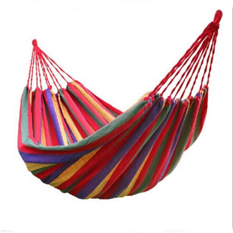 Portable Lightweight Camping Canvas Hammock Outdoor Cotton Hammock Swing