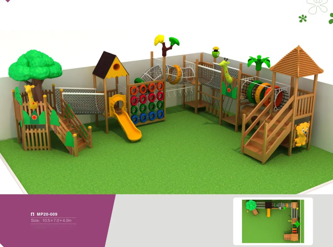 MP20-006 Wooden Playground Kids Wooden Outdoor Amusement Equipment Outdoor