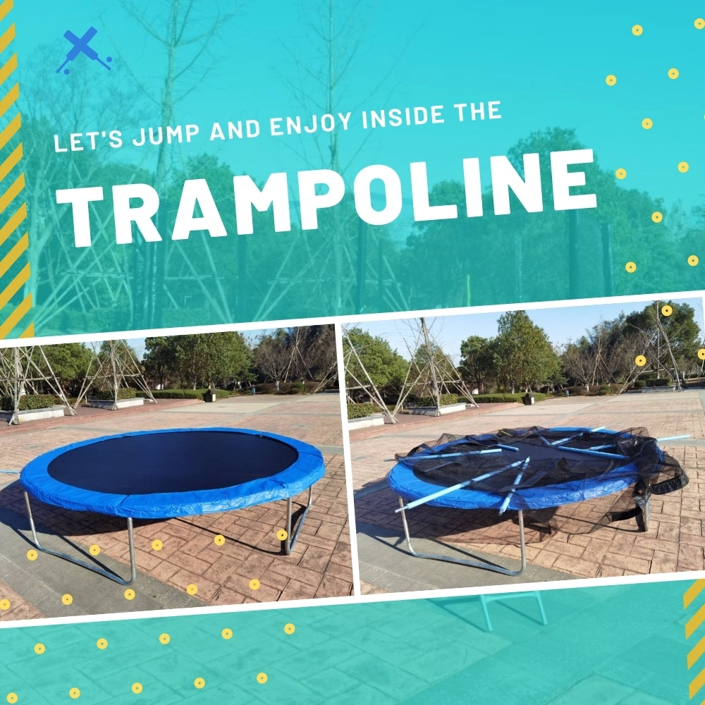 Trampolines, Safety Enclosure Net, Ladder Pole Safety Pad Jumping Mat Spring Pull T-Hook, Include All Accessories, Great Outdoor Backyard Wbb14472