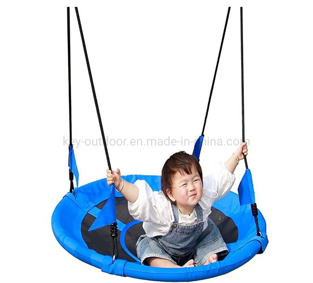 Outdoor Garden Round Circular Double Seat Hanging Swing with Metal Stand Furniture Color Material Origin General Place Model Camping Chair