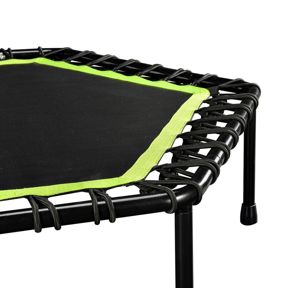 Foldable Jump Sport Trampoline Mini Fitness Trampoline Gym Domestic Trampoline with Handrail Indoor Outdoor Round Jumping Cardio Trampoline Wyz15180