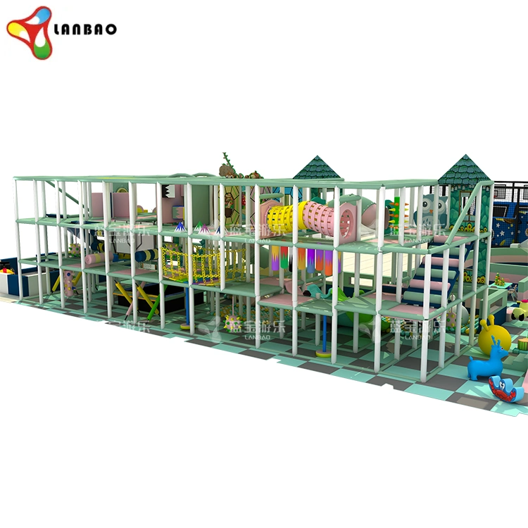 Indoor Play Park Ninja Warrior Trampoline Park Equipment by Lbao Amusement