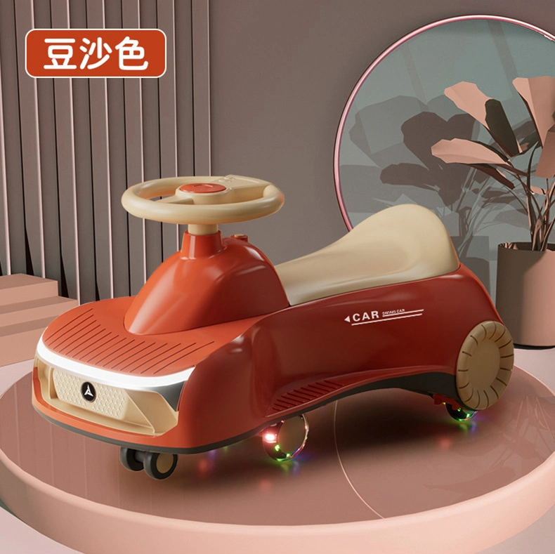 2023 Wholesale High Quality Children Wiggle Twist Toy Baby Plasma Swing Car with PU Flashing Wheels