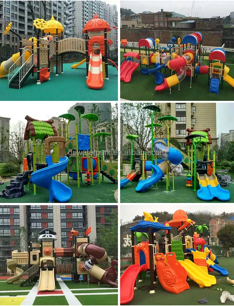 Outdoor Playground Tube Plastic Slide Set with Swing 2024