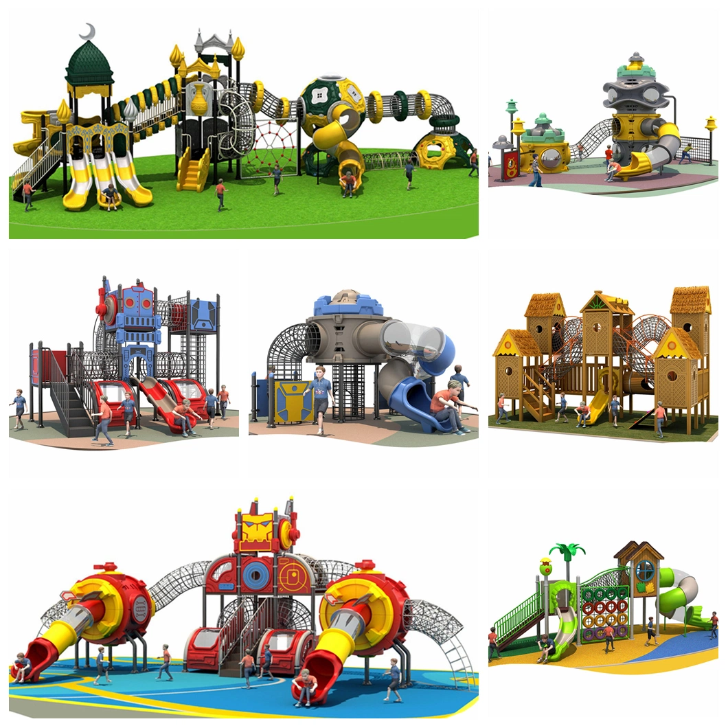 Park Wooden PE Board Slide Outdoor Kids Playground Equipment Ym95