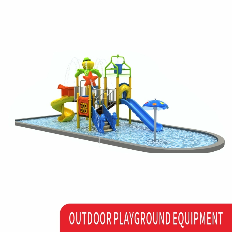 Outdoor Toys Playhouse Play Ground Outdoor Kids Water Playground with Tube Slide Outdoor