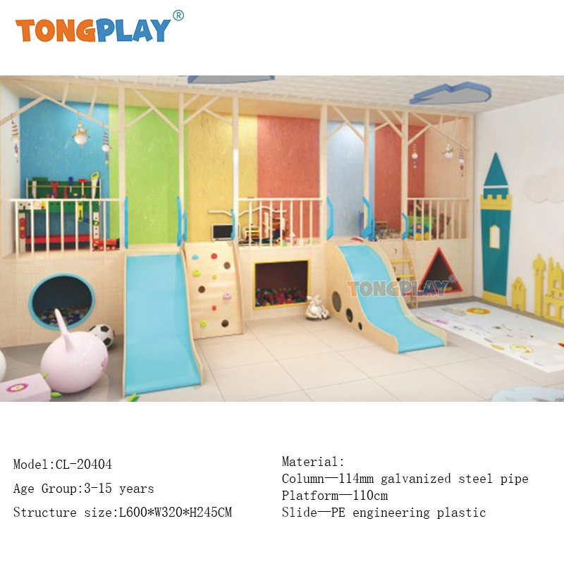 Kids Toys Furniture Climbing Frame with Slide Indoor Playground Equipment Loft Wood