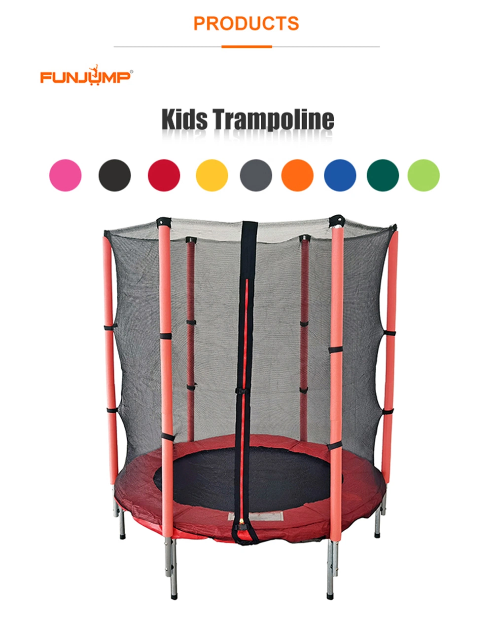 55&prime;&prime; Mini Trampoline for Kids Toddler Indoor Small Recreational Trampolines