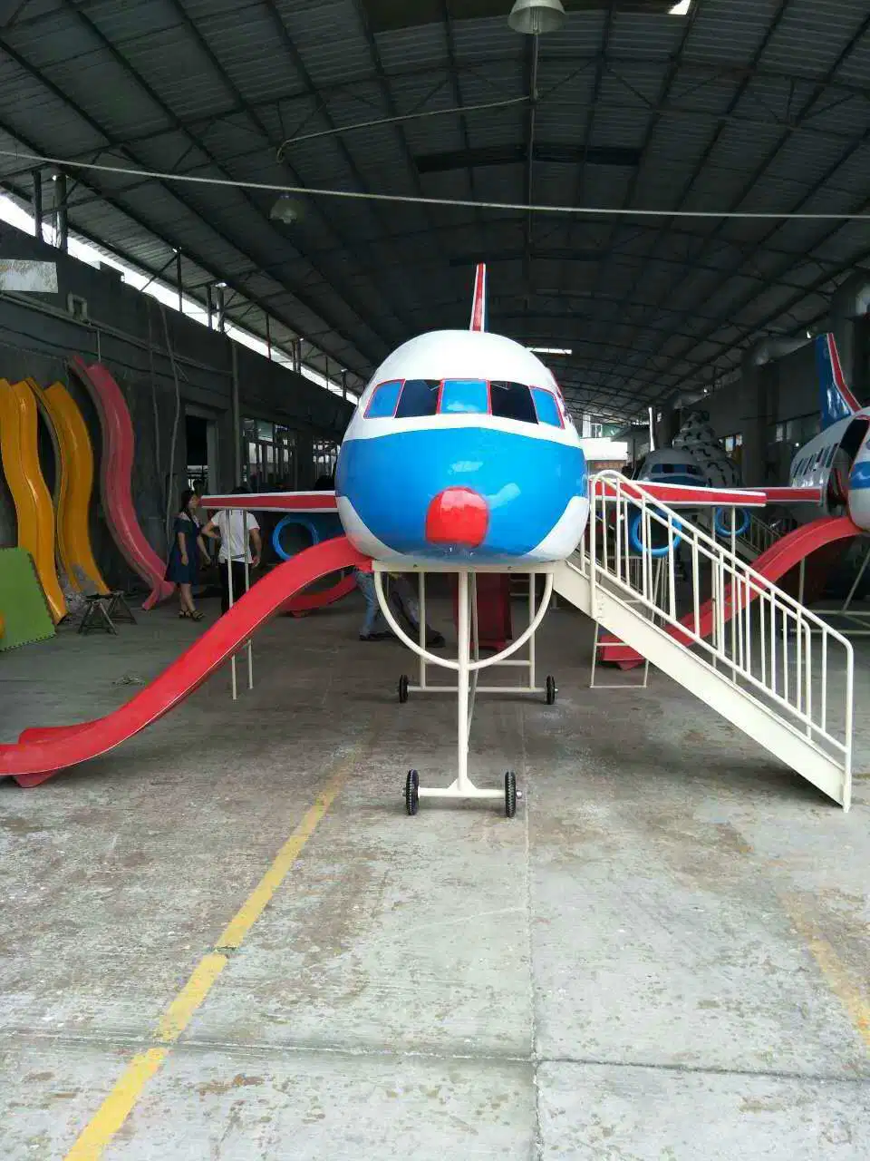 Hot Sale Fiberglass Airplane Outdoor Playground Equipment with Slide