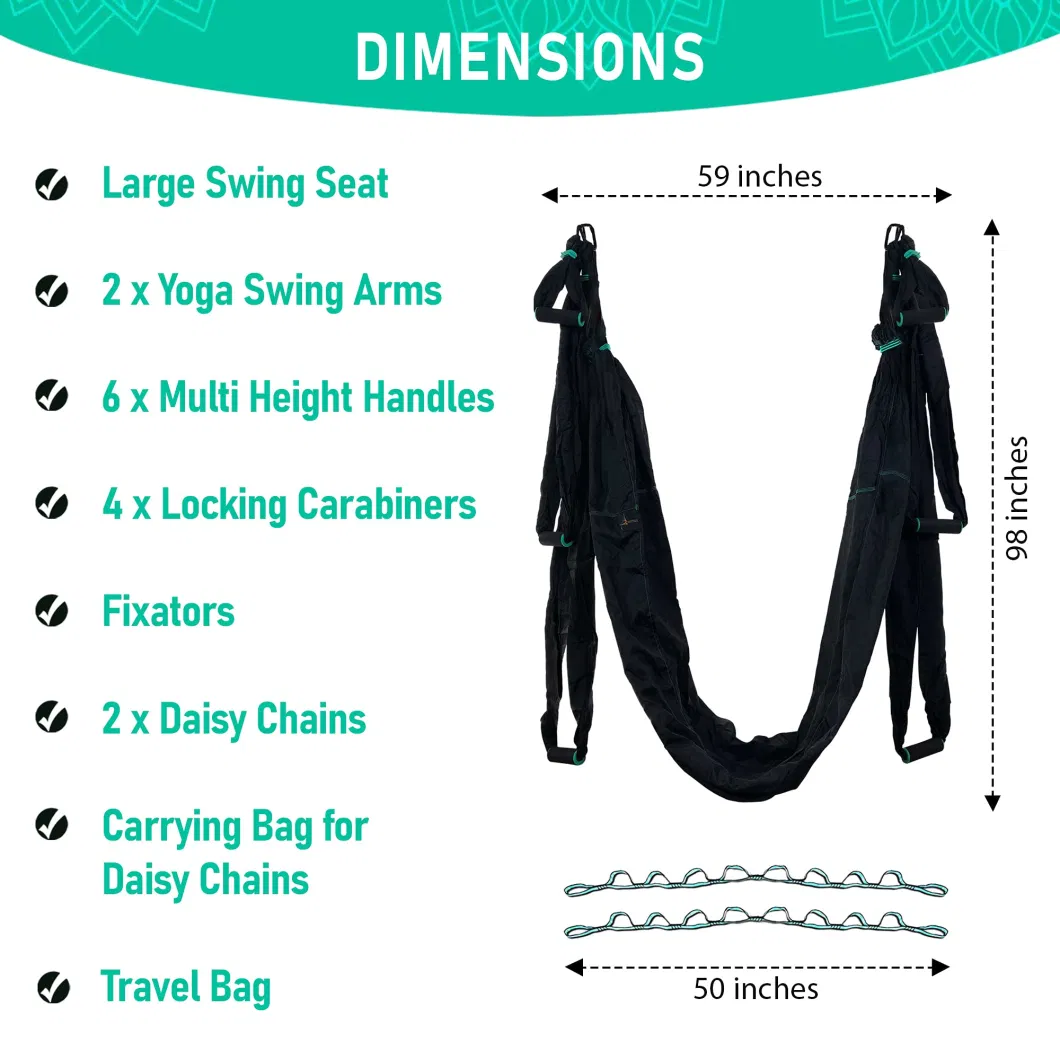 Hot Sale 2023 Best Yoga Swing Premium Anti-Gravity Swing Indoor Outdoor Therapy