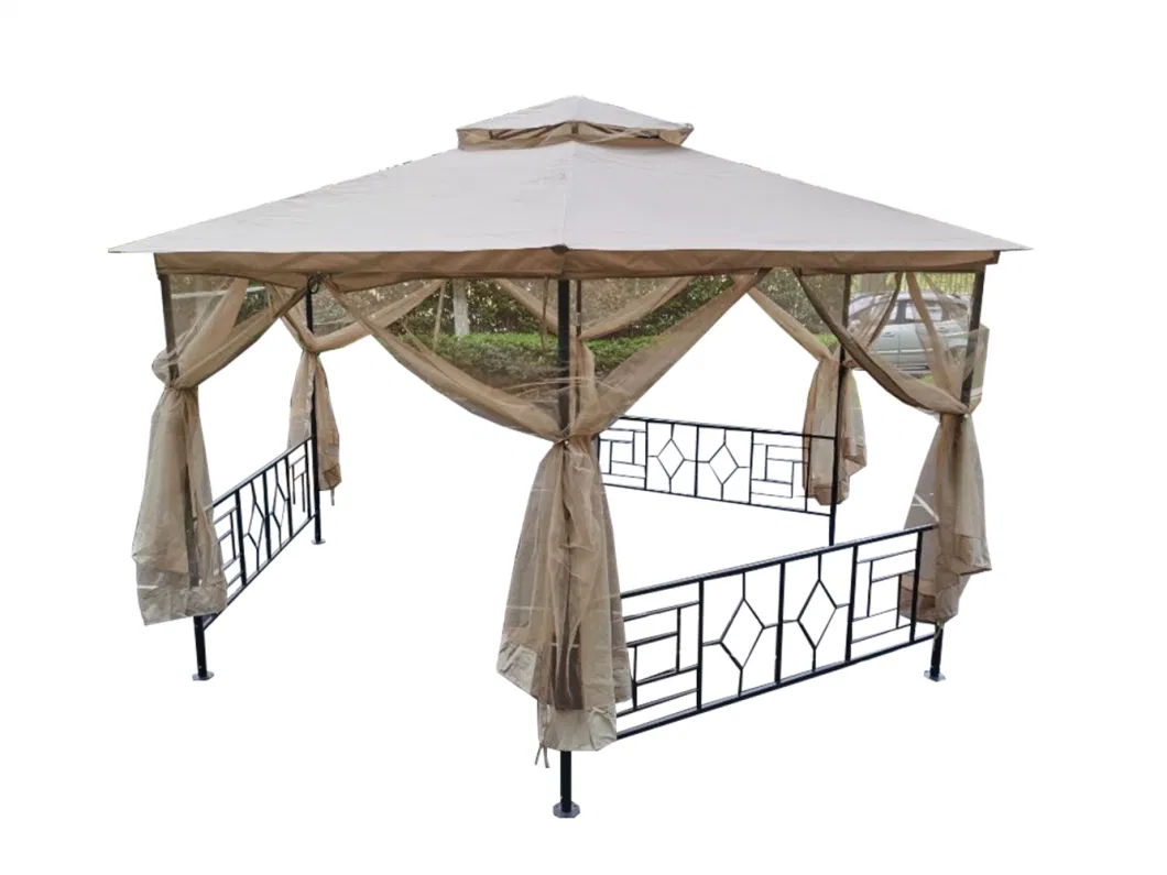 Hexagon Patio Gazebo Outdoor Tent with 6 Sided Canopy Shelter