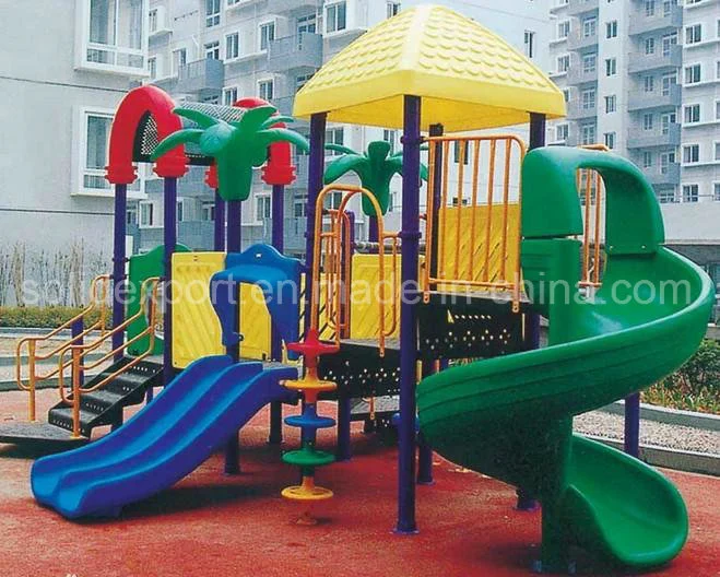 Best Quality Children Outdoor Playground Equipment Plastic Slide Swing Set
