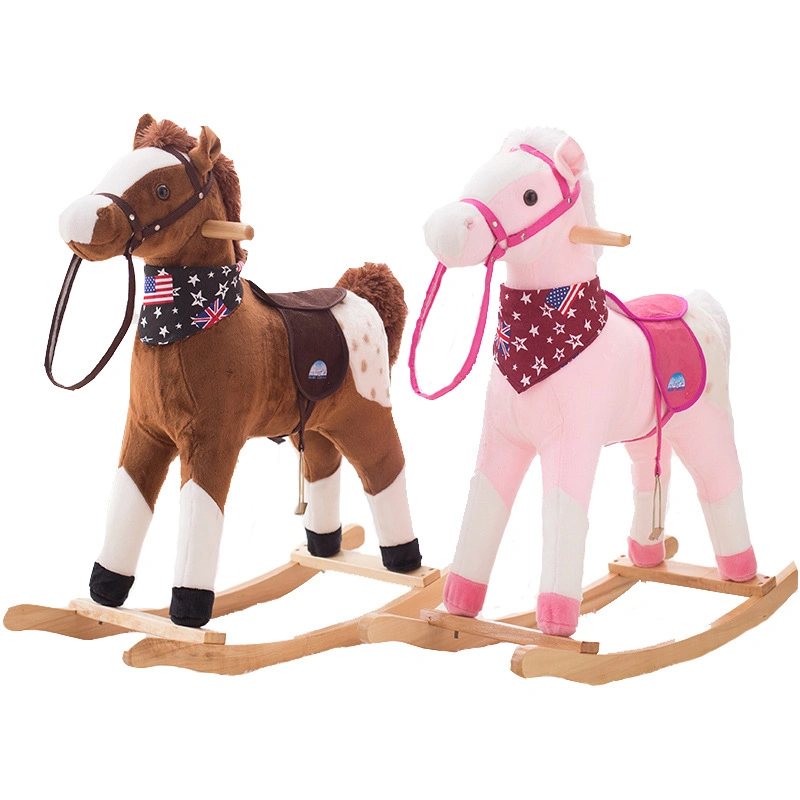 Wooden Horse Riding with Wheels Children Unicorn Rocker Animal Toy for Kid