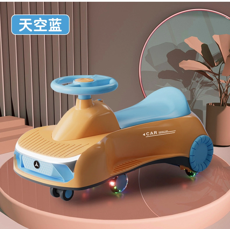 2023 Wholesale High Quality Children Wiggle Twist Toy Baby Plasma Swing Car with PU Flashing Wheels