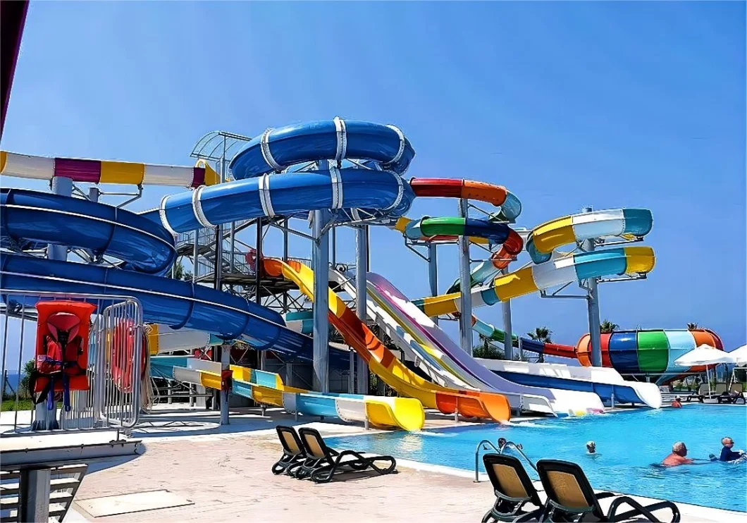 Outdoor Water Play Carnival Rides Kids Fiberglass Slide for Sale