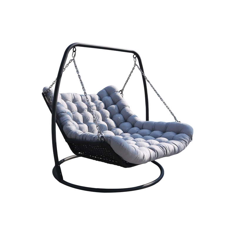 Double Hanging Basket Rocking Chair Woven Wicker Chair Outdoor Swing Hammock