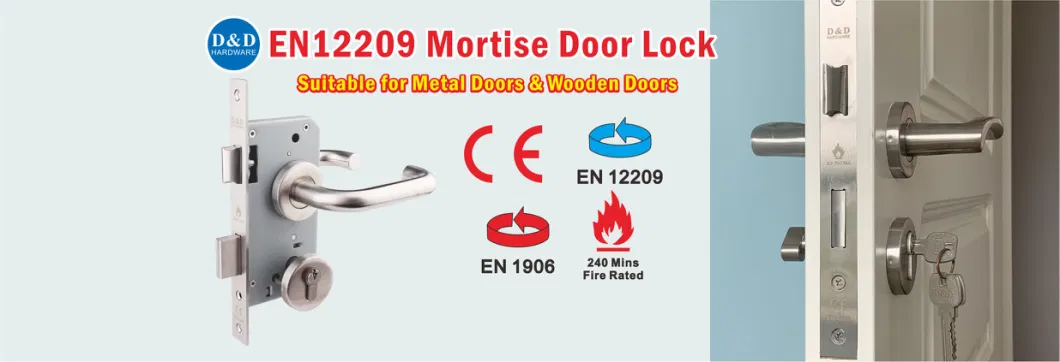 CE Stainless Steel Double Turns Deadbolt Fire Rated Sash Lock