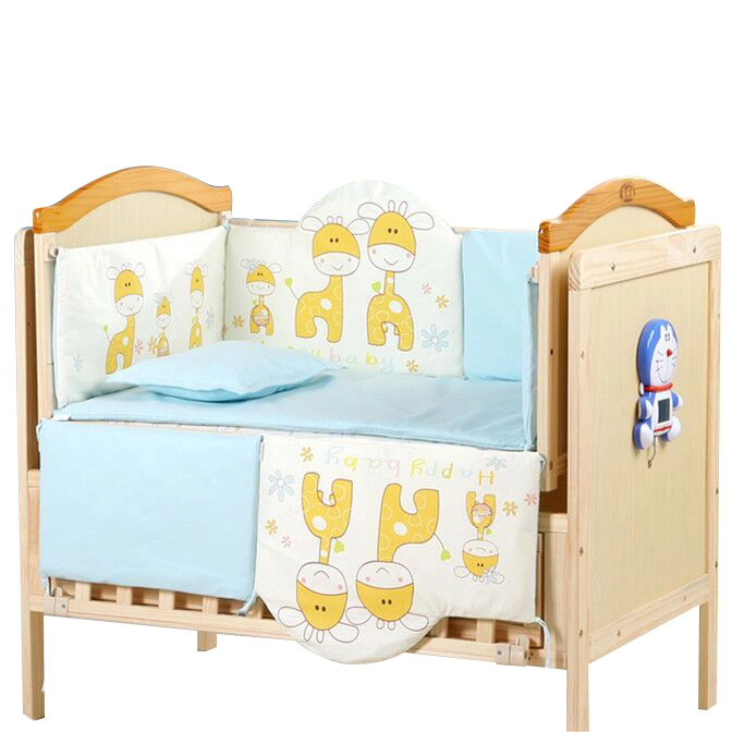 Durable and Stable Wood Baby Swing Cot Cradle Bedding Set