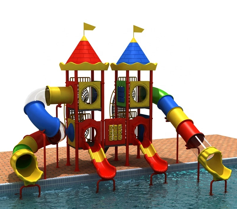 Outdoor Playground Equipment Fiberglass Slide Plastic Swing Set Kids