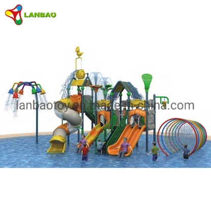 Attractive Children Plastic Amusement Park Outdoor Water Playground with Tube Slide