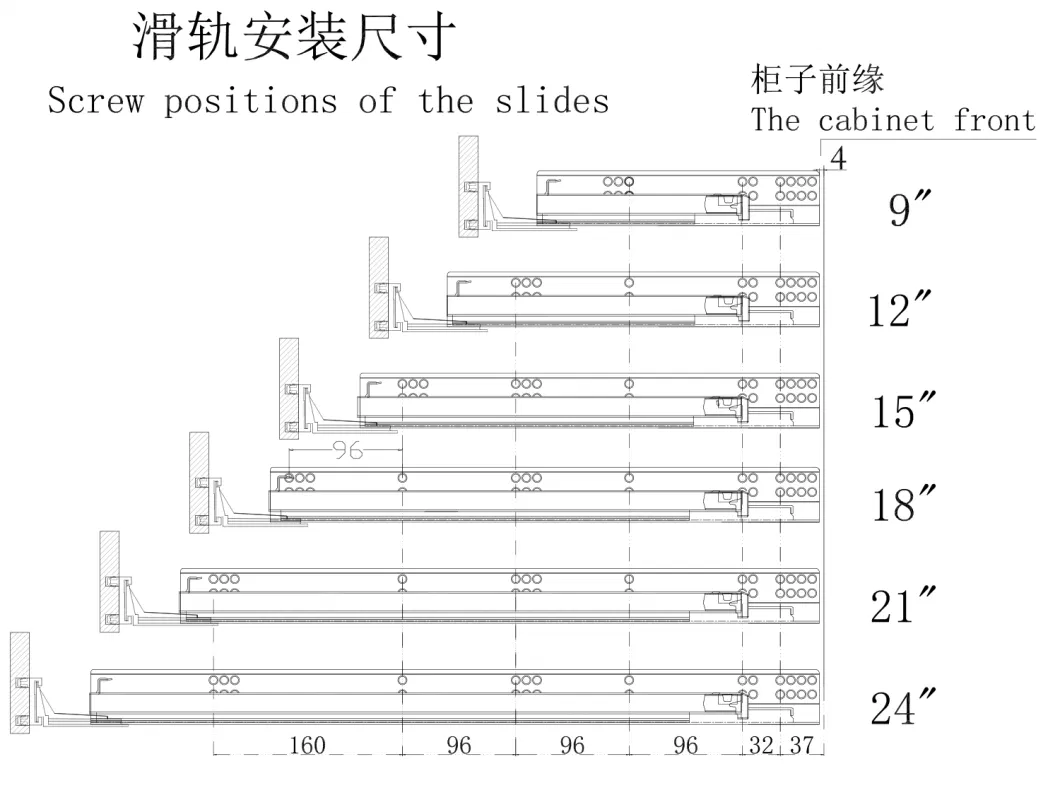 furniture Hardware High Quality Undermount Drawer Slide Factory