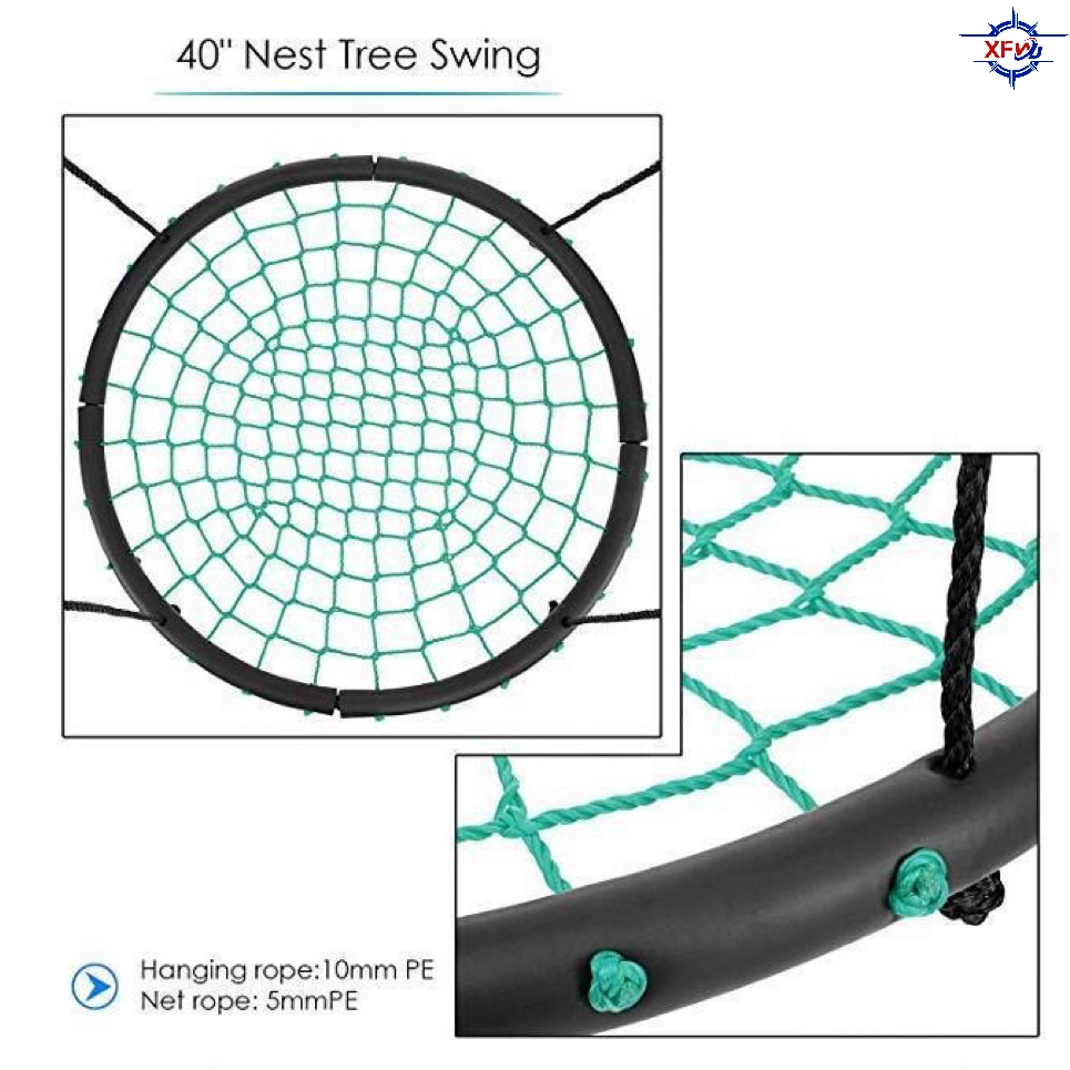 Adjustable Height Round Tree Web Swing Foldable Spider Nest Swing