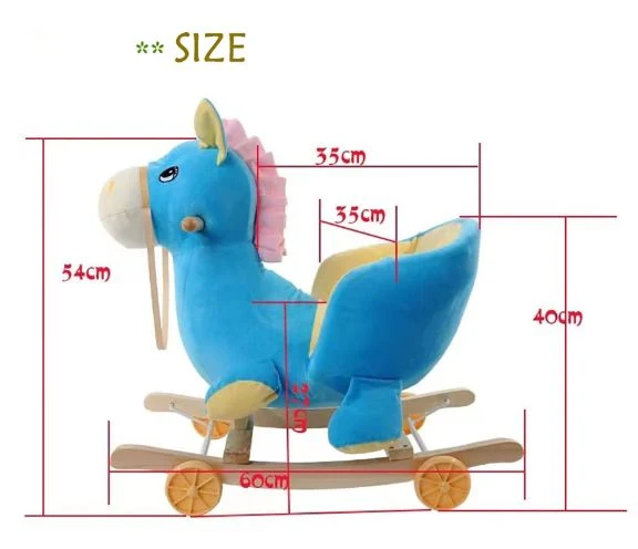 Hot Selling Plush Toy Wooden Rocking Chair Baby Products Rocking Horse Car